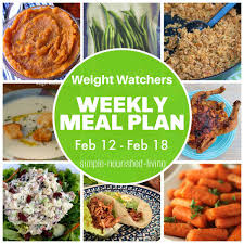 weight watchers weekly meal plan feb