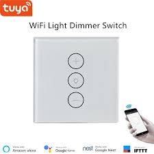 Tuya App Remote Control Led Light Dimmer Switch Wifi Dimming Panel Switch 110v 220v Google Home Compatible For Smart Home Home Automation Modules Aliexpress