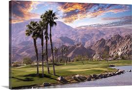 Golf Course At Sunset In Palm Springs
