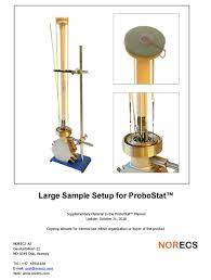 The probostat™ is a cell for measurements of electrical properties, transport parameters, and kinetics of materials, solid/gas interfaces and electrodes under controlled atmospheres at elevated. Norecs Probostat Supplementary Manual Pdf Download Manualslib