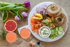 Place on a serving dish and garnish with capers and diced red onion. Easy Smoked Salmon Bagel Mother S Day Brunch Platter Gift Guide Rachel Phipps