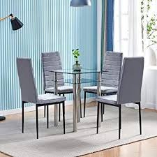 table set of 4 black glass dining table