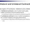 Bilateral and Unilateral Contracts