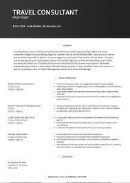 travel consultant resume sles and