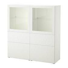 Storage Glass Doors White