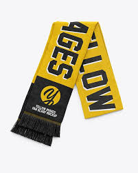 Fan Scarf Mockup Top View In Apparel Mockups On Yellow Images Object Mockups Mockup Free Psd Mockup Psd Clothing Mockup