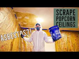 removing popcorn ceiling and testing