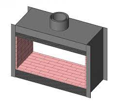 3d Model Of Double Sided Fireplace