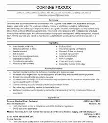Remote Medical Chart Reviewer Resume Example Interim