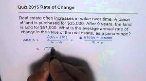 average rate of change as percent per