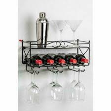 mango steam wall mounted wine rack with
