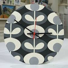 Handmade Fabric Clock Orla Kiely