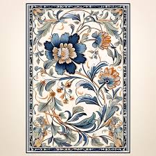 turkish oushak rug fl vine pattern