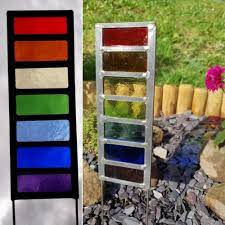 Leaded Stained Glass Garden Stake The