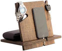wooden iphone docking station