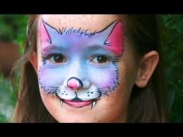 kitty cat face painting tutorial easy