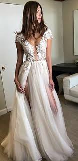 View our collection of simple elegant wedding dresses for ideas. Simple Sexy And Elegant Wedding Dress Of Side Slits Lace Appliques New Fashion Ebay