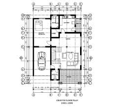 10x15m Ground Floor House Plan Autocad