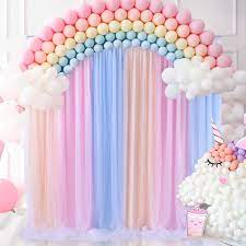 Clear pvc strip door curtain, available in three sizes. Amazon Com Rainbow Tulle Backdrop Curtains Unicorn Party Backdrops For Girl Birthday Party Wedding Bride Baby Showers Photography 5ft X 7ft Home Kitchen