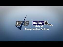 dfas mypay how to change your mailing