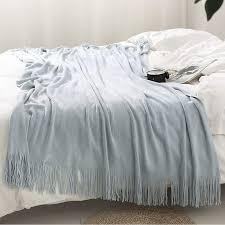 Decorative Knitted Throw Blanket Bed