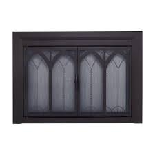 Black Glass Fireplace Doors Ci 3502bl