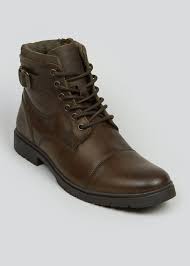 men matalan boots brown leather lace
