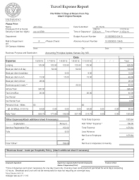 Sample Travel Expense Report Templates At