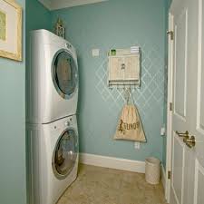 75 Green Laundry Room With Blue Walls