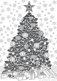 Christmas Tree Coloring Template Pages For Adults Snowflake Google