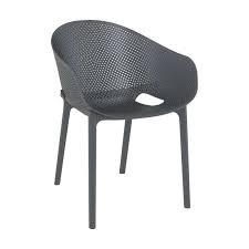 grey plastic dining chair stackable
