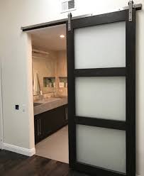 3 Panel Glass Door Barn Doors Sliding