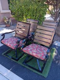 Patio Set Fire Pit And 4 Rocking Chairs
