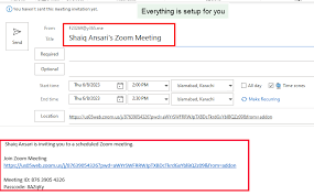 how to send a zoom invite in outlook