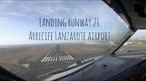 Vor A Approach And Landing Runway 21 Arrecife Lanzarote Airport Ace Gcrr