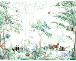 woodland wall mural wallpaper for