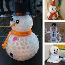 Resultado de imagen para muñeco de nieve con vasos