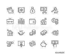 Simple Set Of Finance Related Vector Line Icons Contains Such Icons