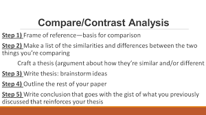 Compare Contrast Essay Structure Ppt Video Online Download