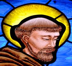 St Francis Painted Stained Glass