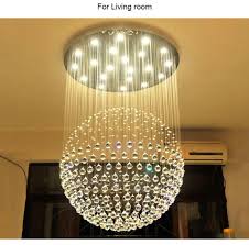 Modern Large Crystal Pendant Lamps Home Hanging Light For Cafe Hotel Hall K9 Crystal Ball Chandelier Light Fixtures Ac110 220 Ceiling Lights Online Pendant Light Parts From Helen314 686 64 Dhgate Com