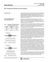 Wire Temperature Ratings And Terminations