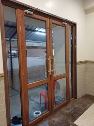 Exterior Wooden Coated Glass Door For