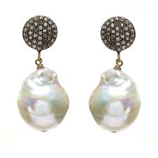 in2design diamond baroque earrings