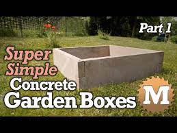 simple concrete raised garden beds