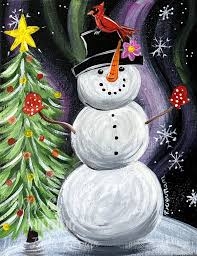 magical snowman painting tutorial