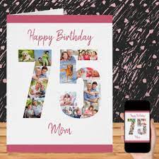 moms 75th birthday invitations cards