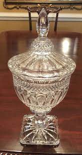 Vintage Lidded Candy Urn Crystal Glass