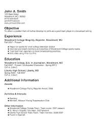 First Resume Out Of College Airexpresscarrier Com