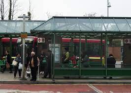 The main entrance is to the south of the station, on wood street; K03 Cromwell Road Bus Station 213bus